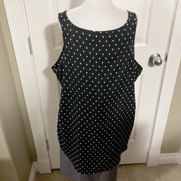 RICKI'S Plus-size black white diamond print tank top ~ Goth 2X XXL 3X XXXL shirt - Picture 13 of 13